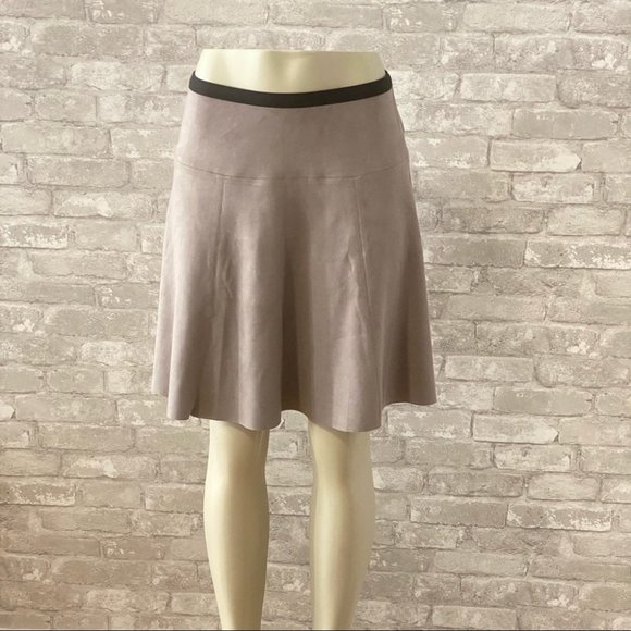 NWOT Suede Gray Circle Skater Skirt - Picture 2 of 6